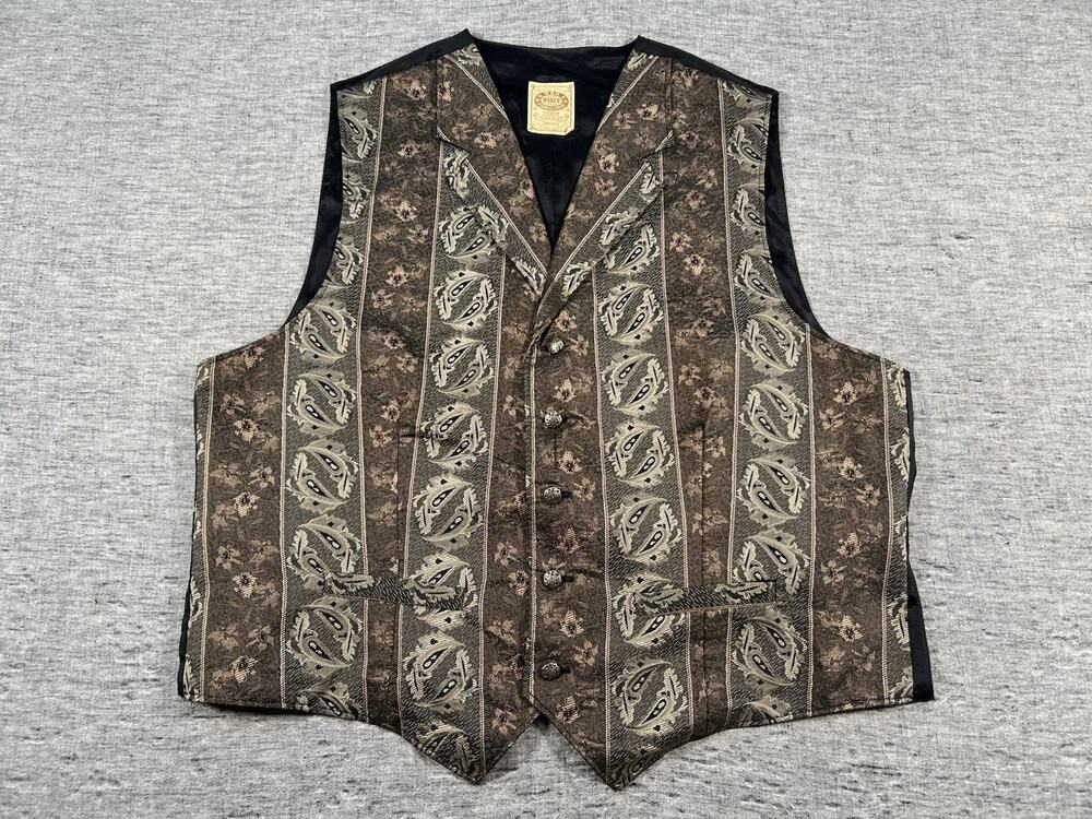Vintage Wah Maker Vest Mens One Size 5-Button Old Western Victorian USA Made